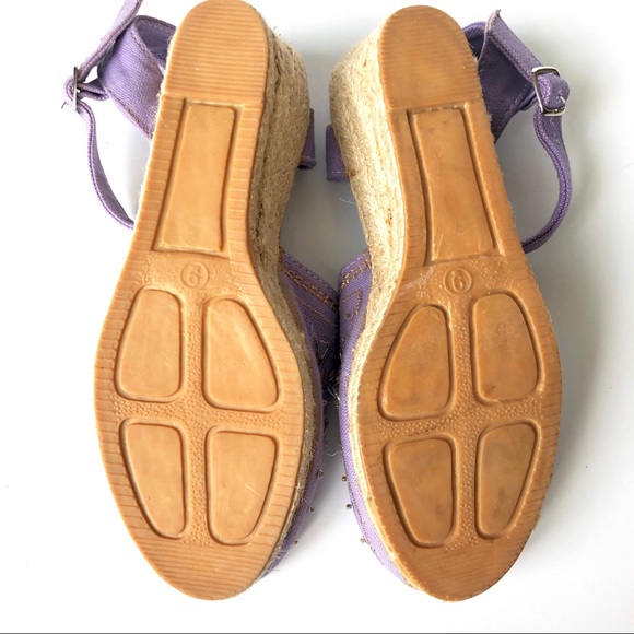 Coldwater Creek Sequin Espadrille Wedge Sandals - Picture 4 of 7